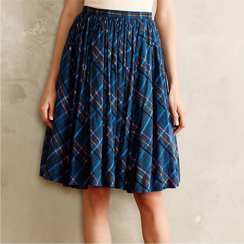 Anthropologie Tracy Reese speckled plaid skirt